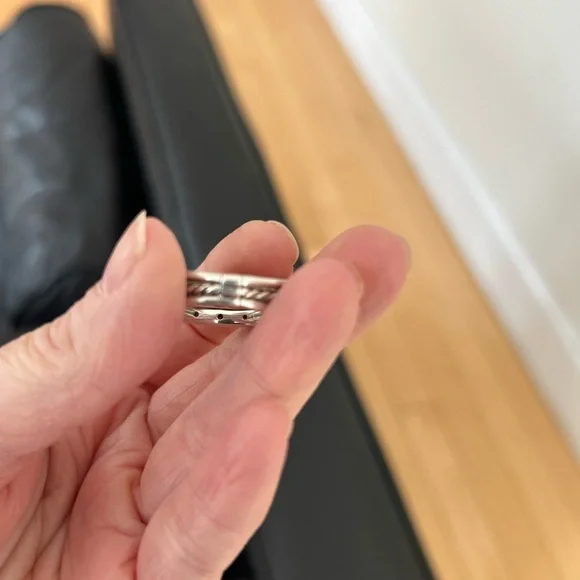 David Yurman triple stack ring, size 6 - Picture 3 of 6